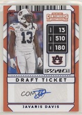 2020 Contenders Draft Picks College Ticket Blue Foil Javaris Davis #263 Auto uk2