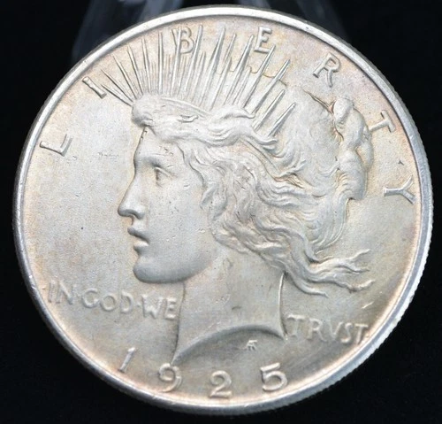 1925 $1 Peace Dollar UNC Great Eye Appeal 90% US Silver- Free Shipping