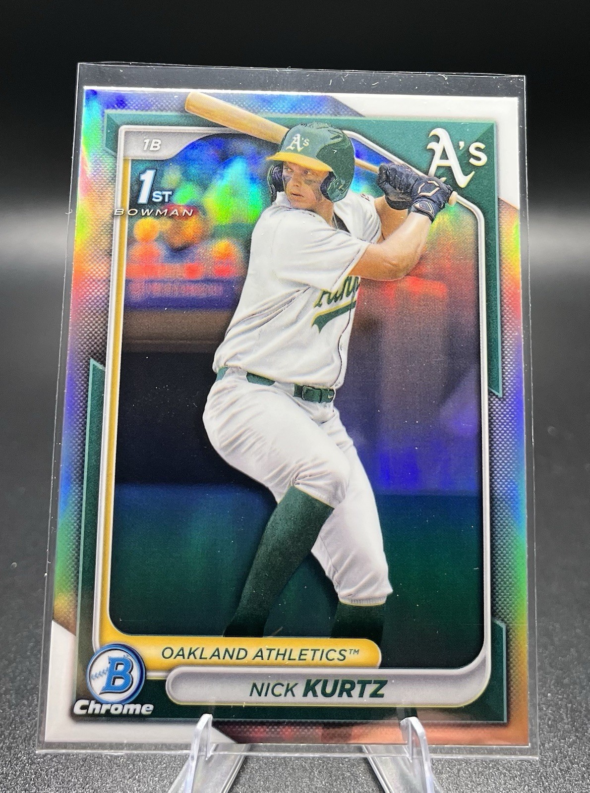 2024 Bowman Draft Nick Kurtz Chrome Prospect Refractor #BDC-56 2025 AL ROY!