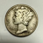 1919-S Mercury Silver Dime VF