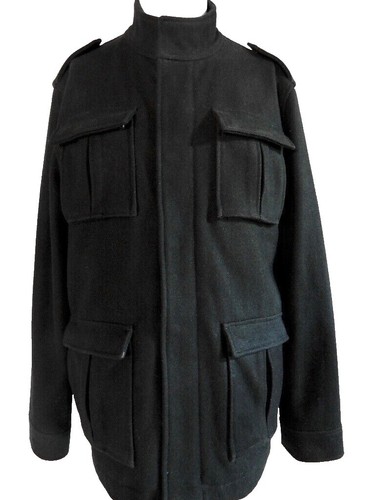 Merona Four Pocket Military Field Jacket Coat Mens Medium Wool