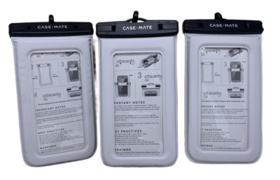Lot of 3 Case Mate Waterproof Phone Pouch With Adjustable Crossbody Strap