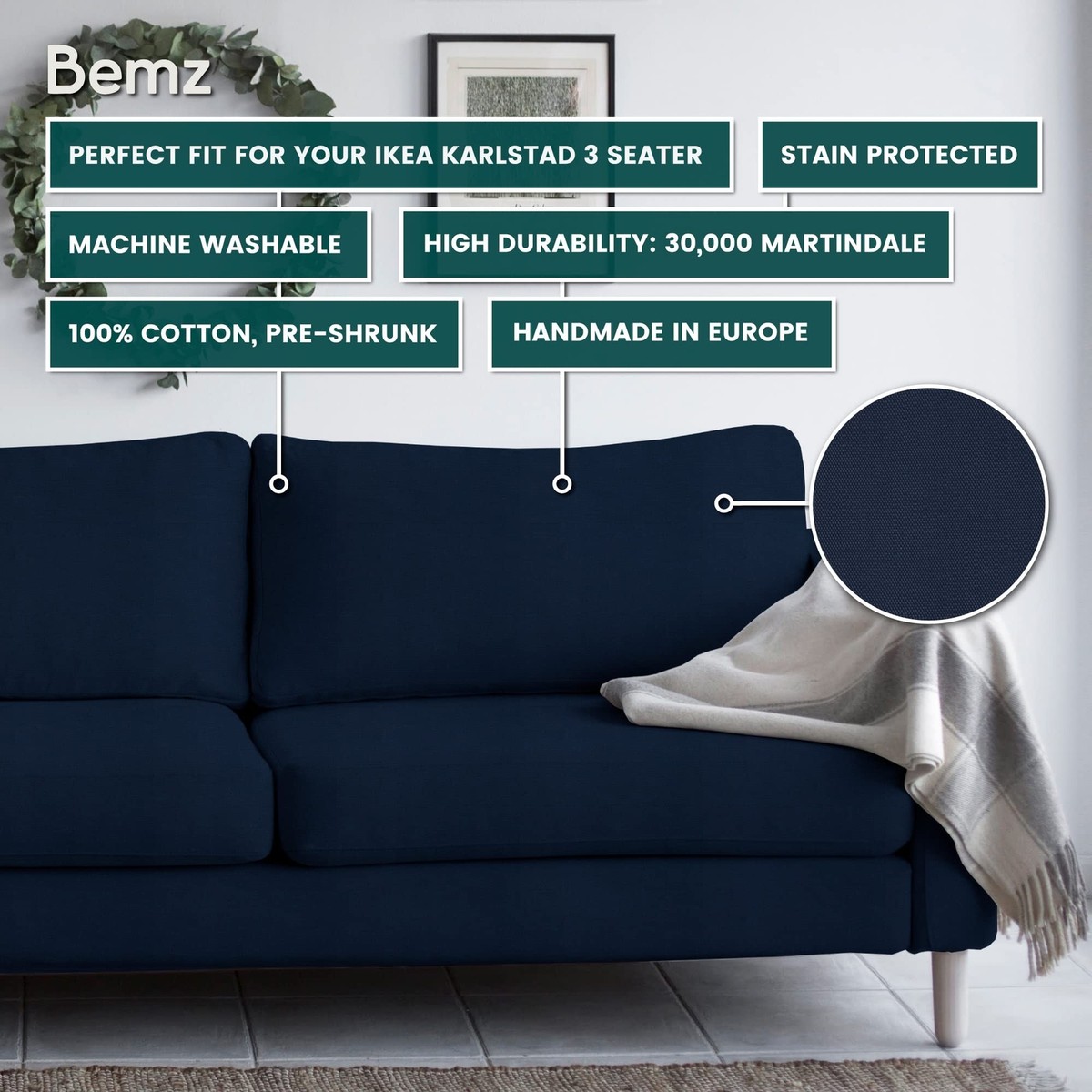 Slipcover Bemz Kivik Cover Seat Sofa Ikea Farlov Bemz Bemz Kivik