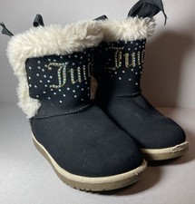 Juicy Couture Ankle Boots Toddler Burbank Cozy Rhinestone Black Boot, US 12M