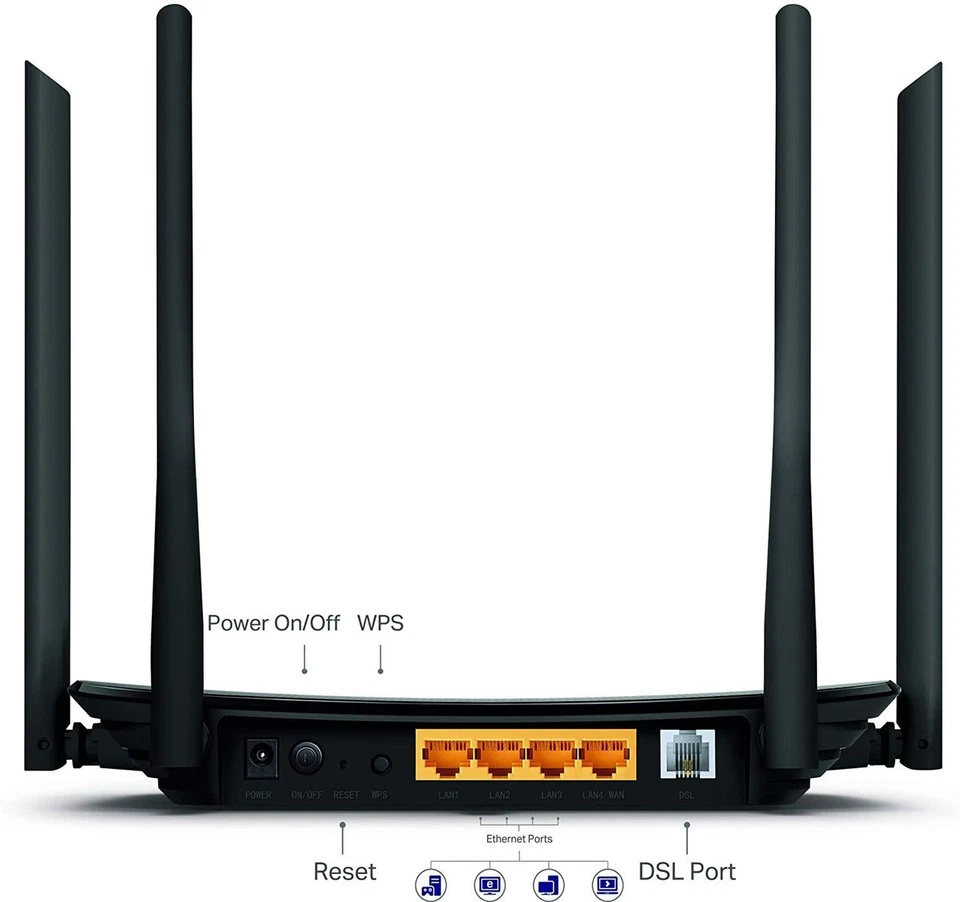 TP-Link Archer VR300 AC1200 Dual-Band WLAN-Router 4 LAN 4 Ext. Antennen QoS VPN - Bild 4 von 4
