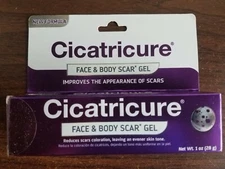 NEW CICATRICURE GEL FACE & BODY SCAR GEL  IMPROVES  APPEARANCE OF SCARS NEW