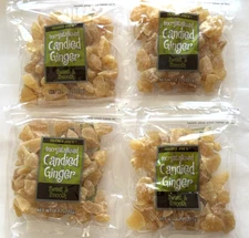 4 Bags Trader Joe's Uncrystallized Candied Ginger Dried Fruit 8oz each Bag