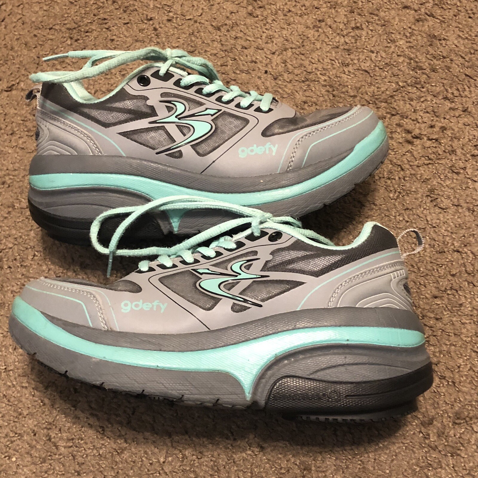 Gdefy Gravity Defyer Ion Comfort Fit Women’s Walking Shoes Grey Teal