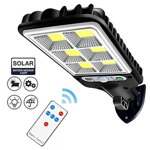 LED Capteur de mouvement de la lumière solaire 3 Modes Lampe d'inondation Extérieur Street Wall Yard Garden
