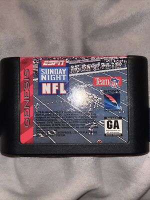 ESPN Sunday Night NFL (Sega Genesis, 1994) CLEANED AND TESTED