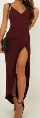 lucky day maxi dress in wine