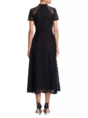 ML Monique Lhuillier Lace Short-Sleeve A-Line Midi Dress - all offers considered | eBay ML Monique Lhuillier Lace Short-Sleeve A-Line Midi Dress - all offers considered | eBay