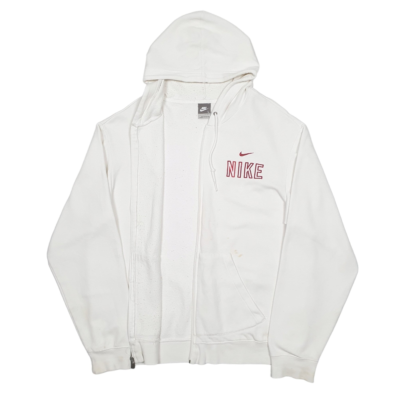 NIKE Full Zip Cotton Jumper Sweatshirt Mens L image 3
