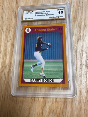 BarryBonds バリー・ボンズ 700個限定 シリアルナンバー入り 激レア 1990 Arizona State Barry Bonds GEM MINT 10 Collegiate Collection