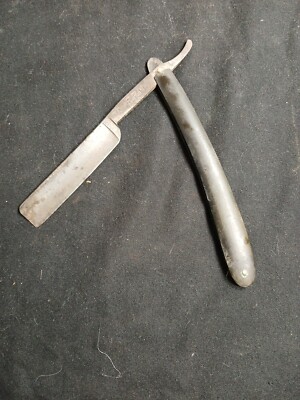 Vintage ERN #38 Straight Razor Wald Germany Silver Handle READ /A2