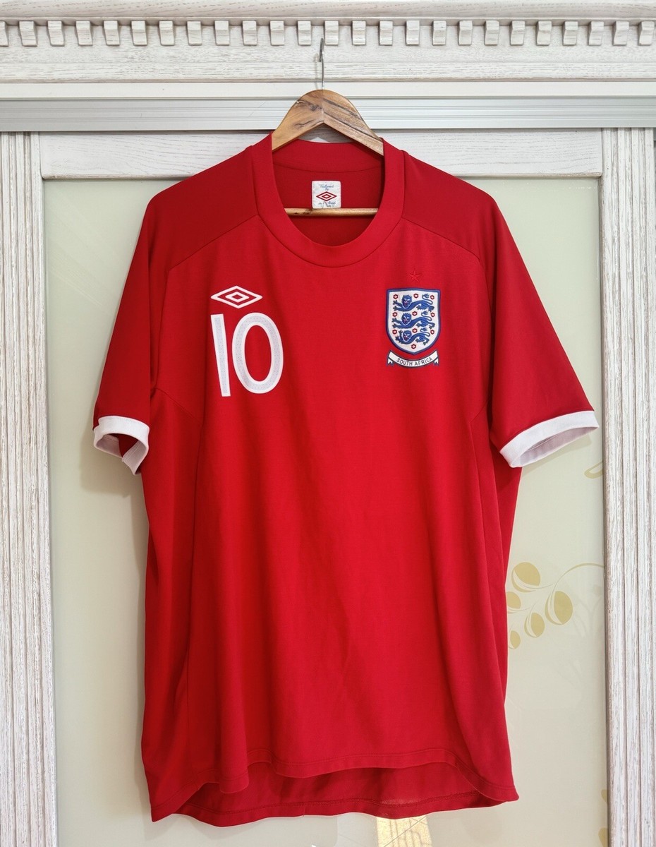 【NEW】【ルーニー】【南アフリカW杯着用】イングランド代表(2010) England Rooney 2010 Soccer Jersey South Africa World Cup Shirt