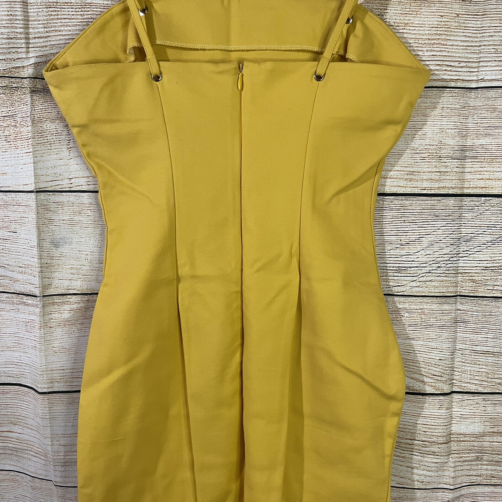 Revolve SuperDown bodycon strap mini yellow dress… - image 9