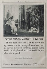 1924 AD M9 EASTMAN KODAK CO. ROCHESTER, NY. KODAK AUTOGRAPHIC CAMERA FOR XMASS