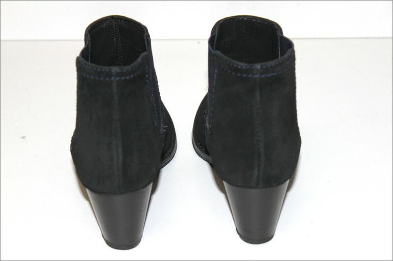 Bottines Minelli En Cuir Suédé Noir - Doublure Cuir - Taille 37 - Occasion Très Bon État