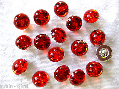 15 Kn&ouml;pfe In Zwei Verschiedenen Formen,transparent-gold,11mm,Kunststoff, K12