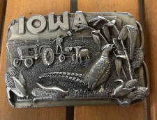 State of Iowa Vintage Belt Buckle Agriculture Very Well Kept 