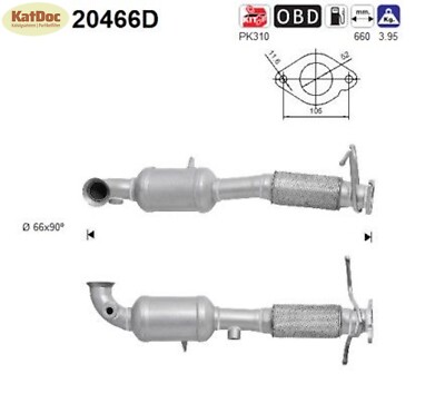   Katalysator für Ford Kuga 2.0 TDCi, 100/103/120kW, Euro 5