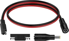 Igreely SAE Plug to DC 5.5Mm X 2.1Mm Female Cables with SAE Polarity Reverse and
