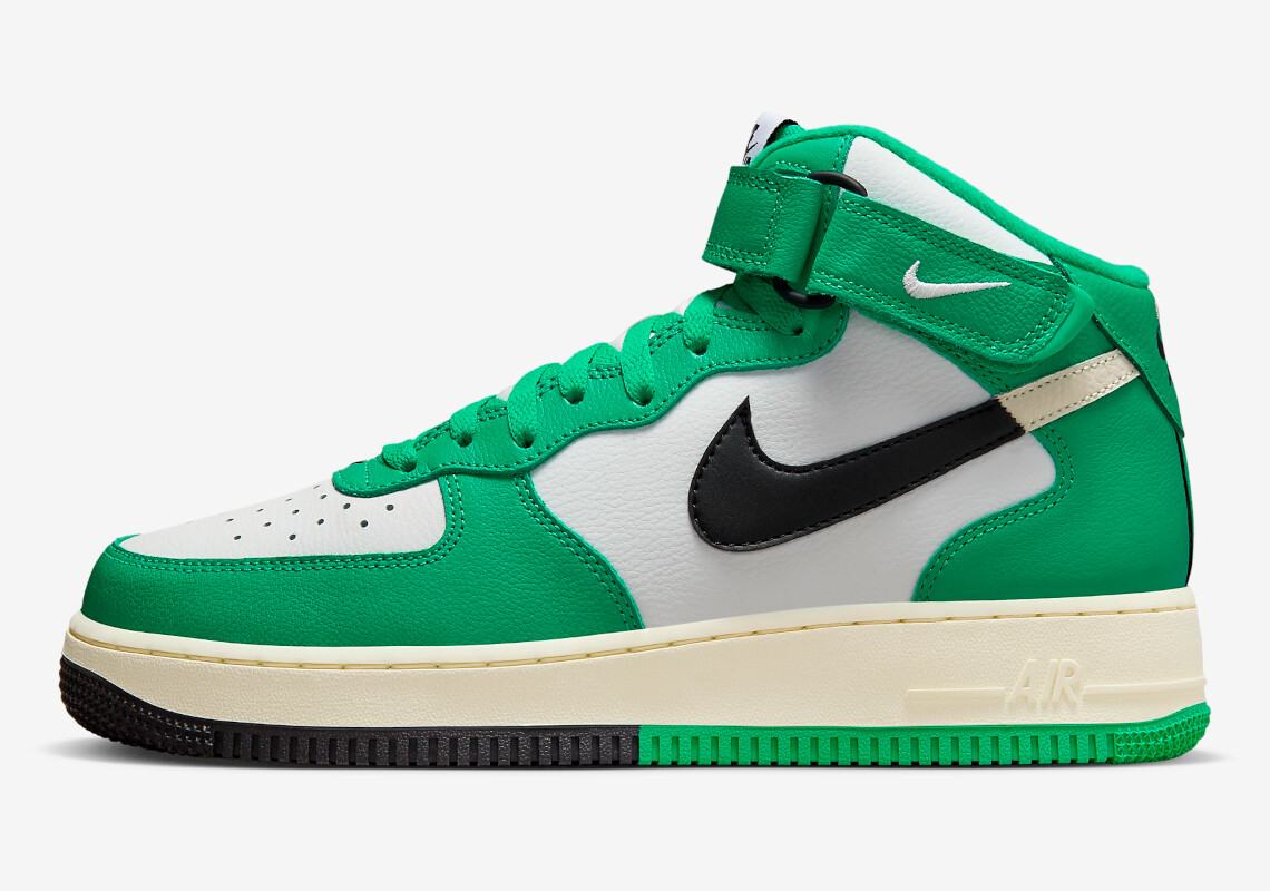 Nike Air Force 1 Mid 07 LV8 Split Remix Stadum Green White DZ2554-100 sz 13 Men