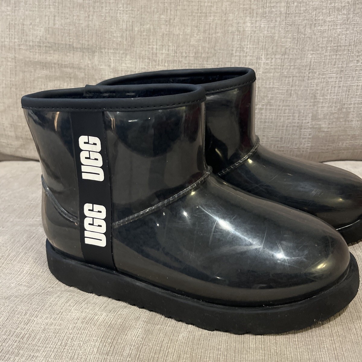 UGGクラッシッククリアミニ　黒23.5cm UGG Classic Mini Lace-Up Weather BLACK 21FW-I（アグ