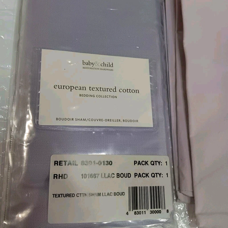 Juego de funda nórdica para cama doble a rayas beige lila Misto Restoration Hardware Foto 4 de 4