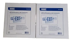Monument LED Exit/Emergency Light Combination Red 2479008 Set of 2