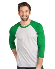 Next Level Triblend Three-Quarter Raglan T-Shirt 6051 XS-3XL Baseball Shirt