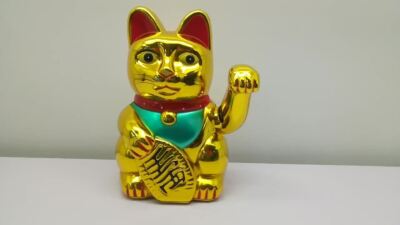 Lucky Cat- Zwaaiende Kat Glanzend Groen | Alles in Wonderland