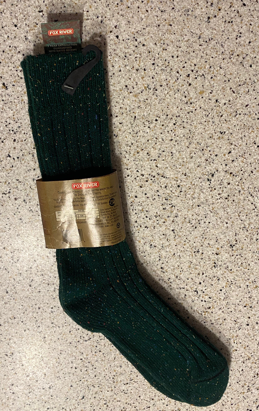 Fox River Wool Blend Socks Large Hiking Camping #3801 Size L  NEW