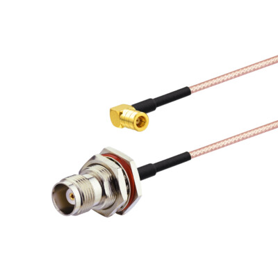 6'' TNC Female nut to SMB female right angle pigtail cable RG316 for WiFi Network