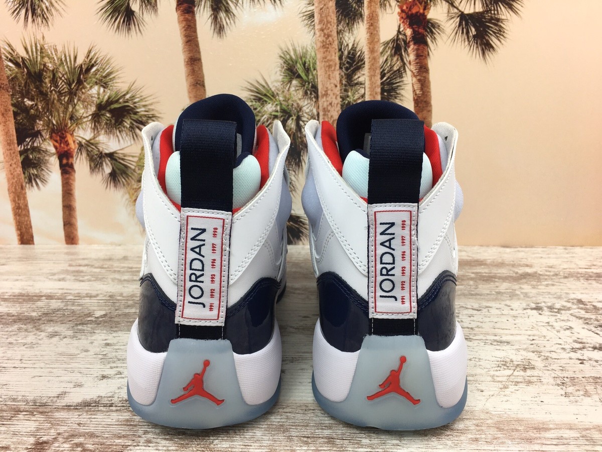 Jordan D01925-102 シューズ US 9 Jordan Jumpman Two Trey 23 USA White Blue Patent DO1925-102