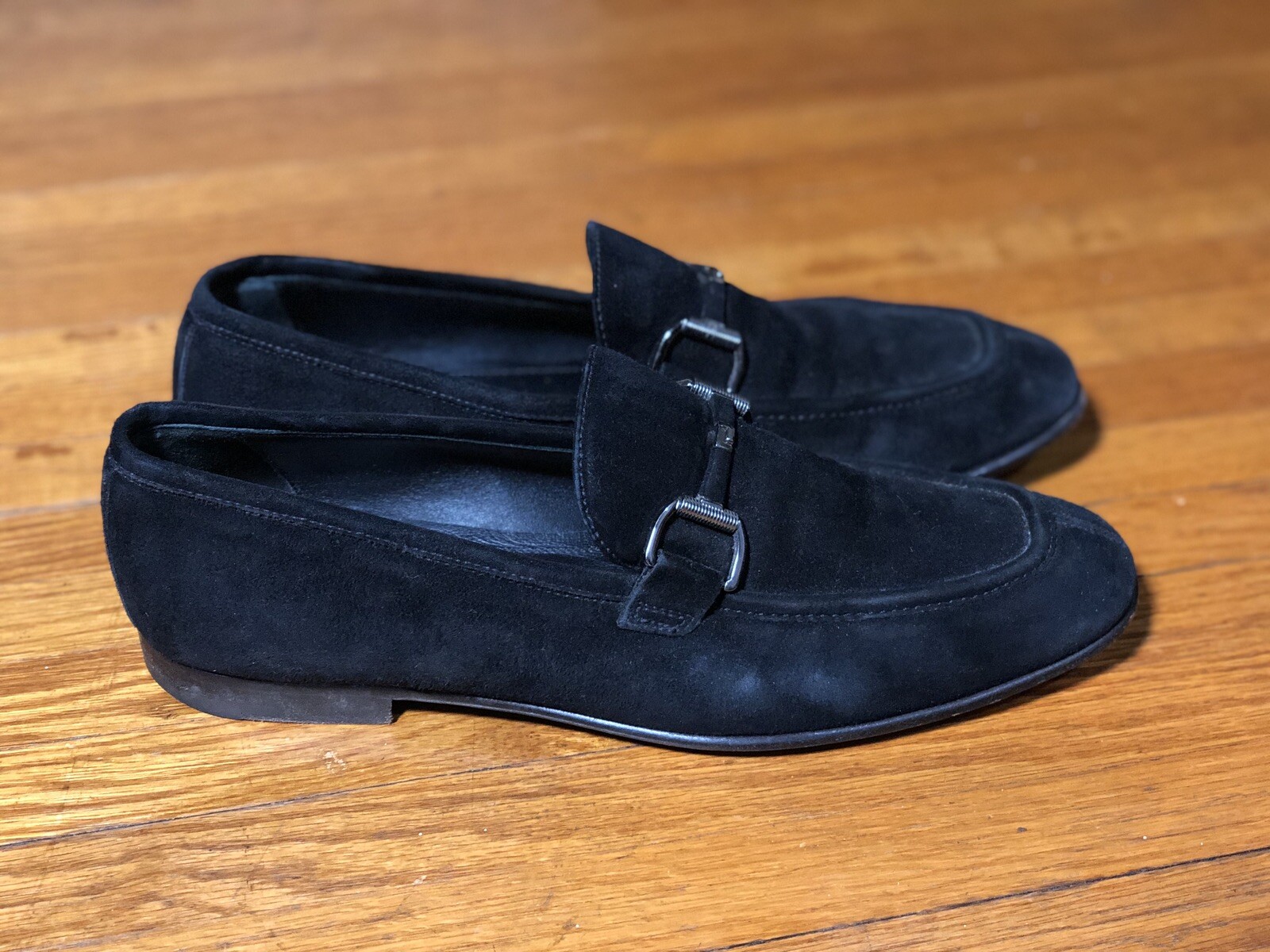 ERMENEGILDO ZEGNA Suede Slip On Loafers 