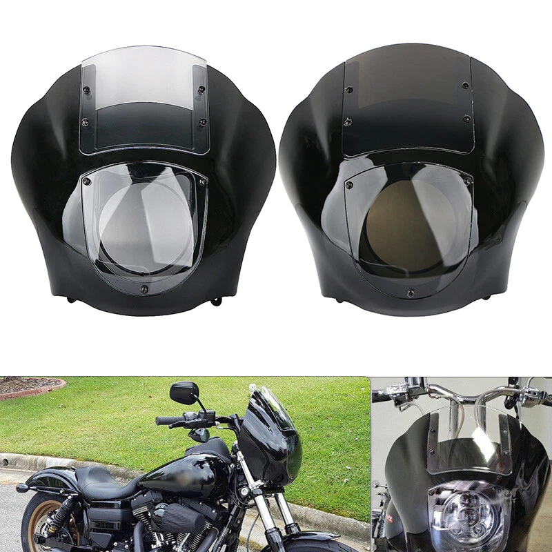 Carenado de cuarto negro transparente/parabrisas de humo para Harley Sportster XL883 FXR Dyna Foto 2 de 4