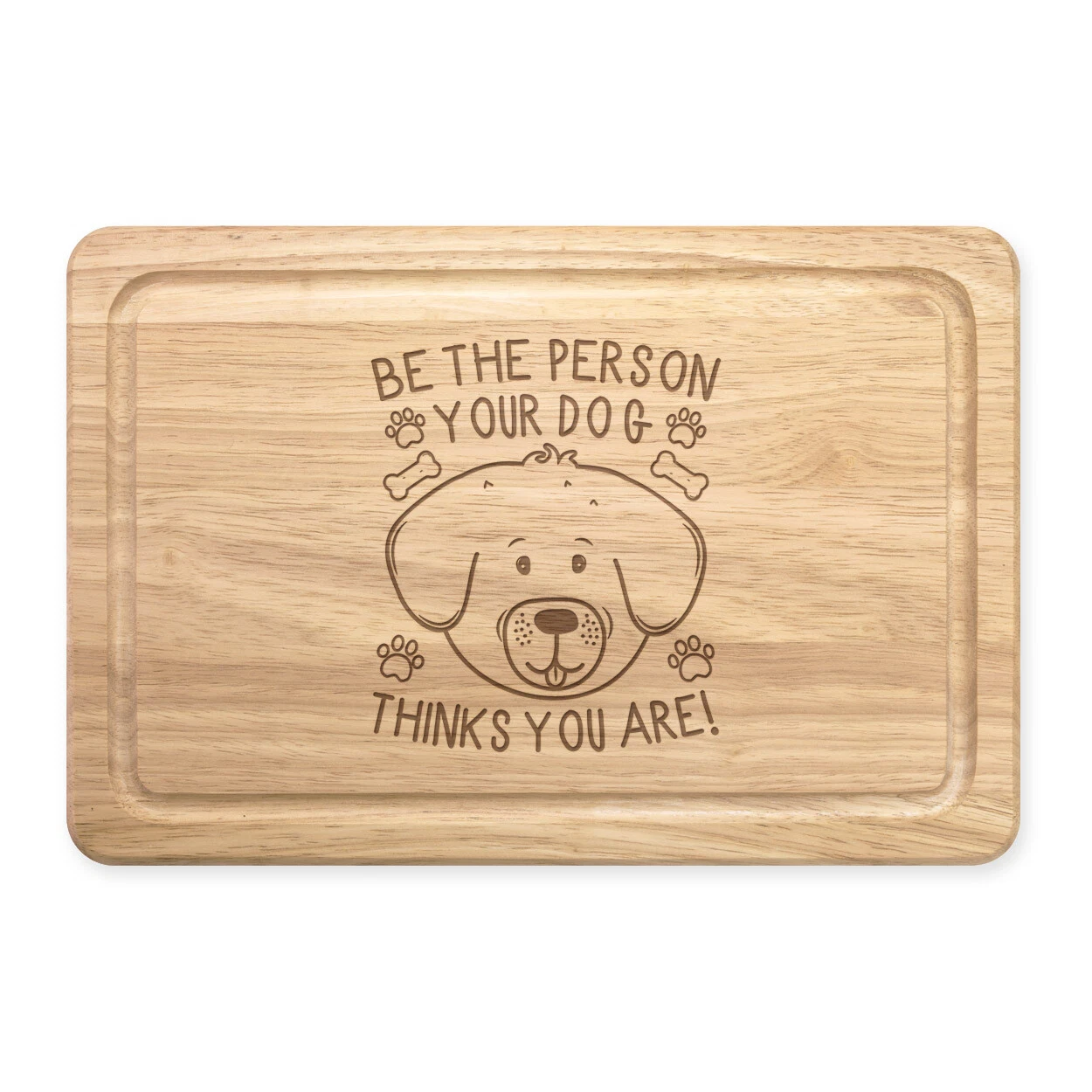 Be The Person Your Dog Thinks You Are Rectangular Chopping Board Crazy Lady