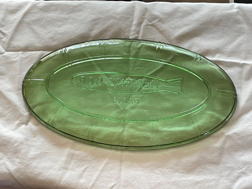 Paola Navone SERAX Herring Bar Paris Fish Jade Green Glass Plate eBay