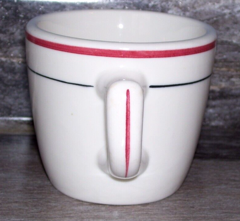 Vintage Walker China Restaurant Ware Coffee Cup Red Black Stripe U.S.A