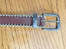 Leather Ladies Women Men Unisex Jean Medium Belt 36 38 39 Ramie Brown Casual