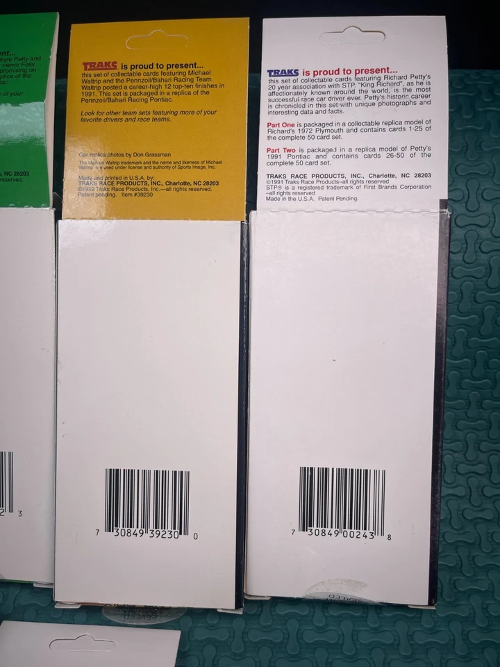 TRAKS Racing Cards in Car-Shaped 25 Card Team Boxes (1991-92) Richard Petty 20yr - Image 4 of 4