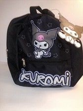 Hello Kitty Sanrio KUROMI 10.5in Backpack Adjustable Straps Zipper Pocket NWT