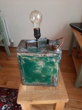 UPCYCLE PETROL CAN TABLE LIGHT . FROM MONEY FOR NOTHING BBC MADE BY GUY TRENCH