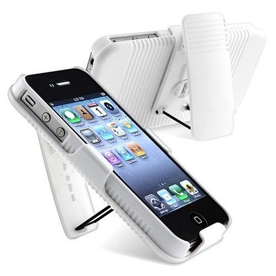FOR APPLE IPHONE 4TH 4G 4S 4GS HARD SHELL HOLSTER COMBO CASE COVER HOLDER STAND