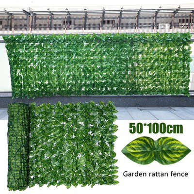 Artificial Hedge Ivy Leaf Garden Fence Roll Privacy Screen Wall Cover Decor