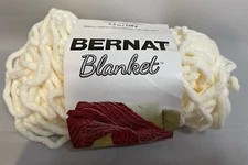 Bernat Blanket Yarn Partial Skein Vintage White