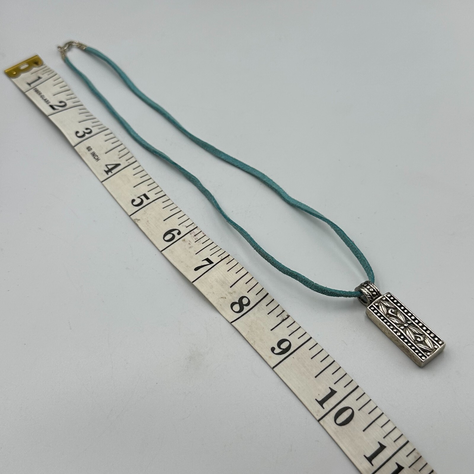 Sterling Silver Rectangular Bar Pendant Necklace … - image 6