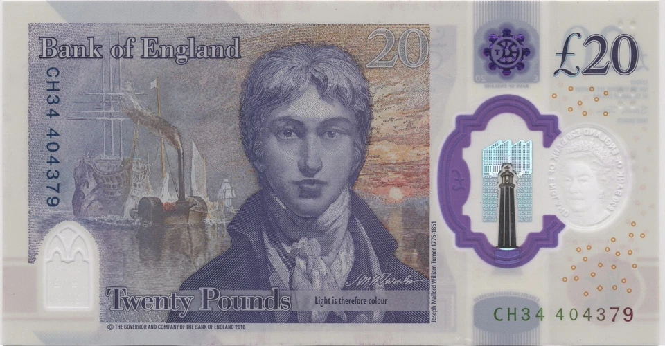 UK Great Britain British 20 pounds  2018 QEII Polymer Cir - Image 4 of 4